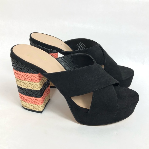 Mix No.6 Logahn Platform Suede Open Toe Mule Shoe Size 7 - Picture 2 of 13